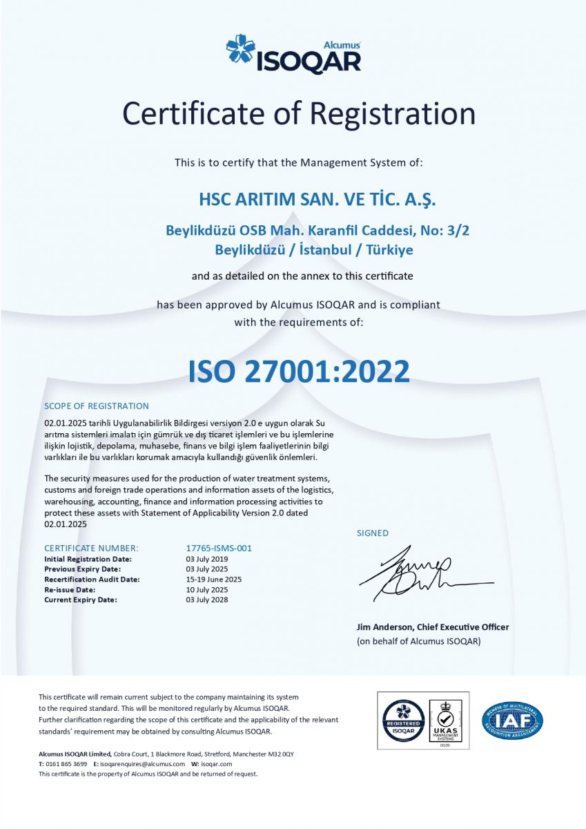 ISOQAR ISO 27001:2022