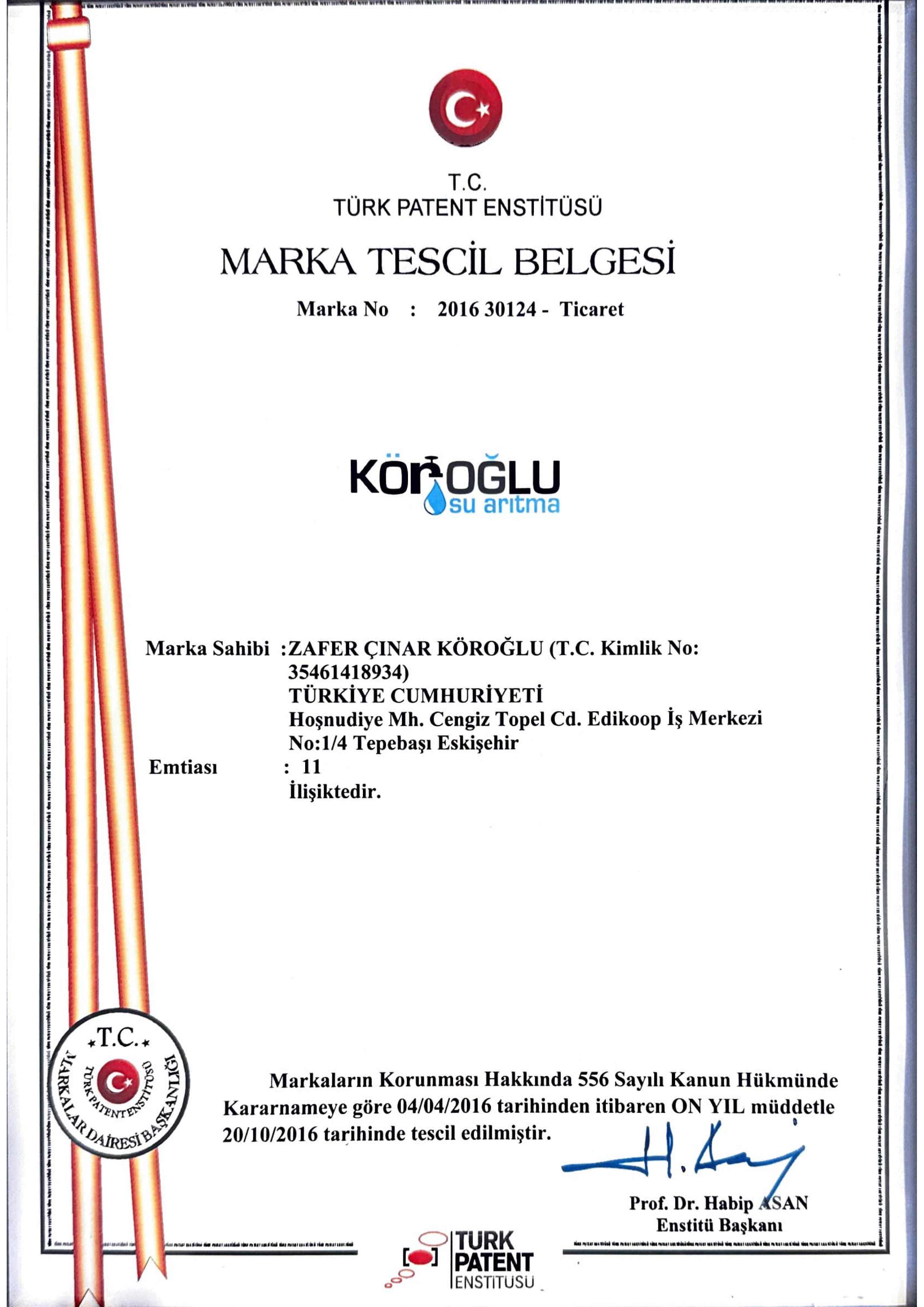 Marka Tescil 1